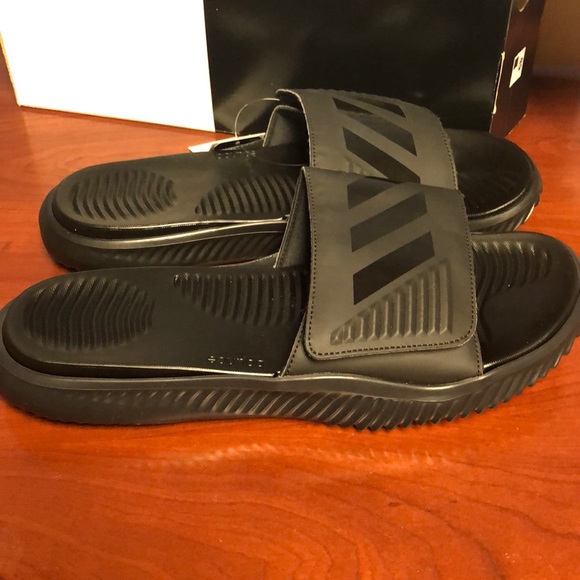 adidas alphabounce slides black